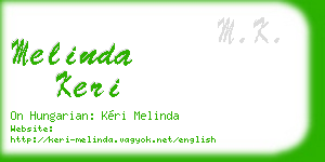 melinda keri business card